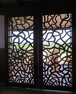 bedroom door inside master bedroom at wesley house