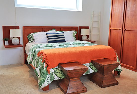 Bedroom downstairs at Champagne Shores The Villa