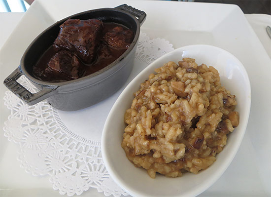 beef risotto at ocean 82