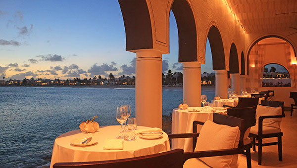 seaside dining view at cap juluca pimms