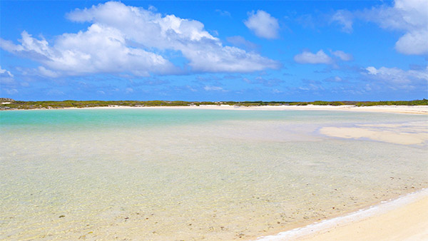 scrub island deadmans bay pond panorama