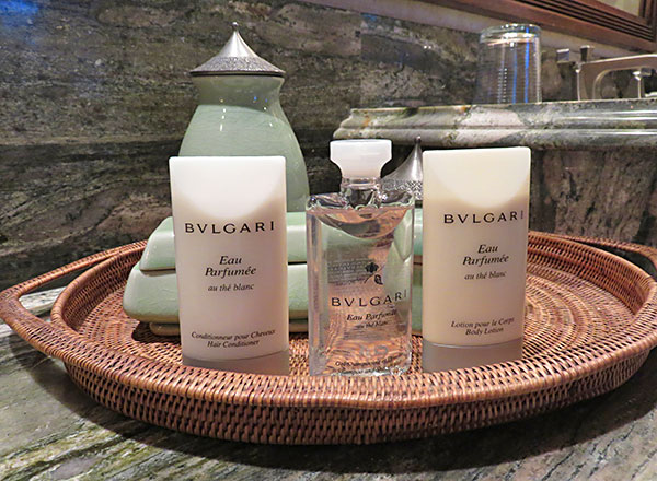 bvlgari amenities at bird of paradise villa