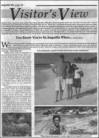 Blue Waters of Anguilla Article