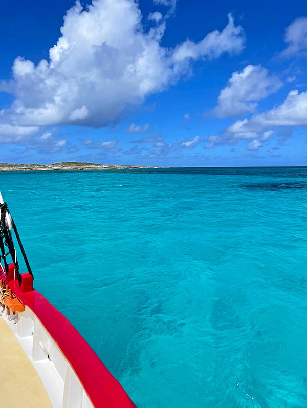 turquoise waters of prickly pear