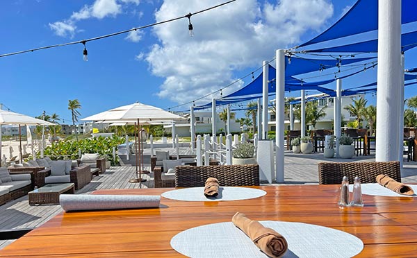 couch seating at breezes anguilla restaurant
