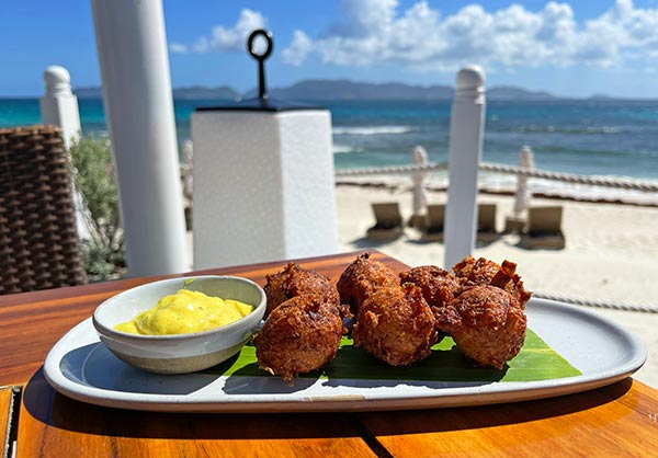saltfish fritters at breezes