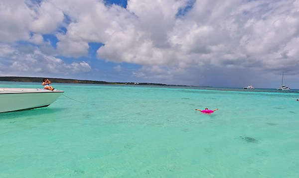 more floating in sandy island waters in anguilla