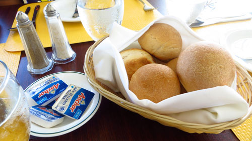 breadrolls from caribbean restaurant