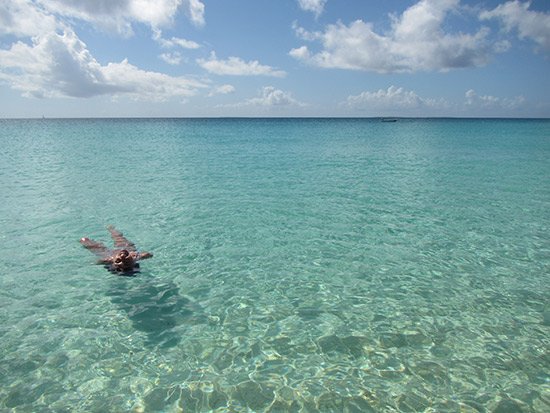 glassy seas in front of carimar beach club on meads bay