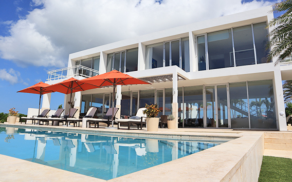 Pool view at Champagne Shores The Villa