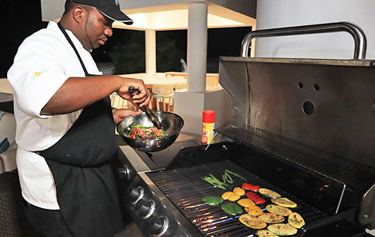 Chef Hodge by the grill