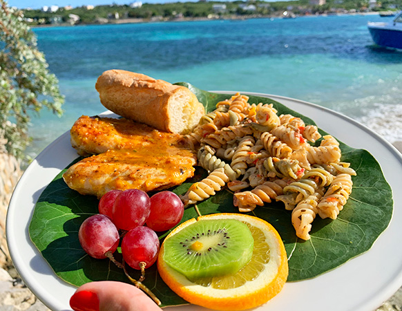 chicken breast at scilly cay anguilla