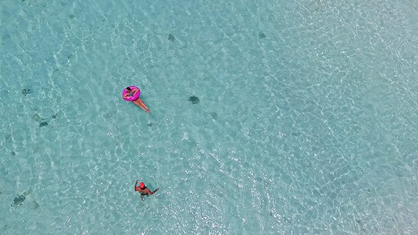 anguilla water drone shot