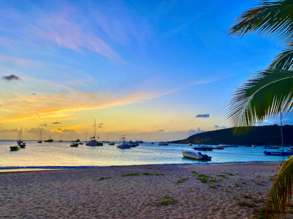 sunset at sandy ground seen from criss conch shack