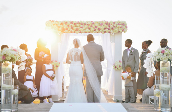 anguilla wedding at sunset