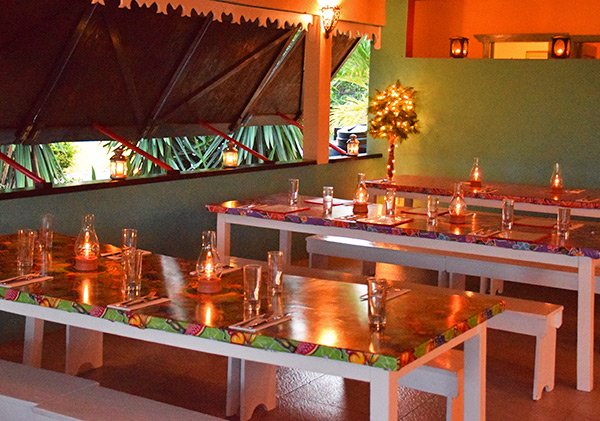 seating area for dinner at picante, anguilla