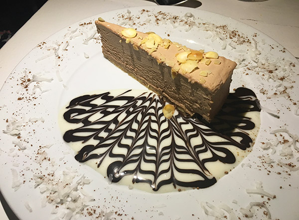 nutella cheesecake dessert at dolce vita