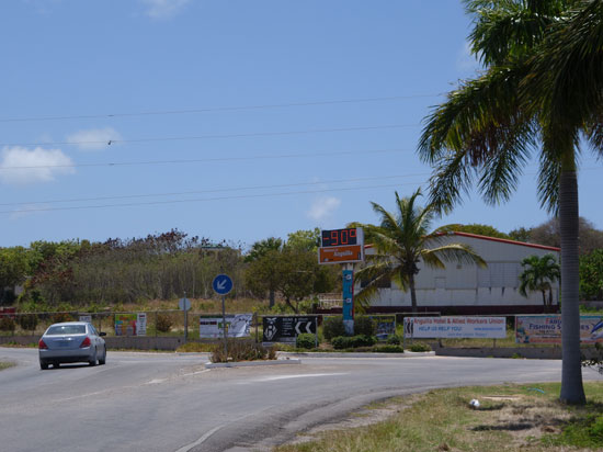 driving in Anguilla, roundabout