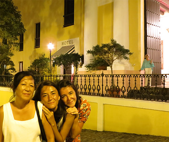 outside el convento at night