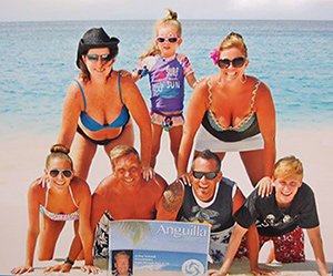 Family on Meads Bay with The Anguilla Card