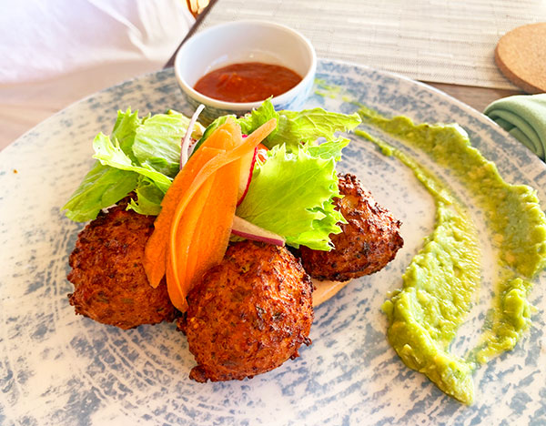 conch fritters at half shell four seasons