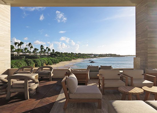 view of barnes bay from four seasons sunset lounge in anguilla