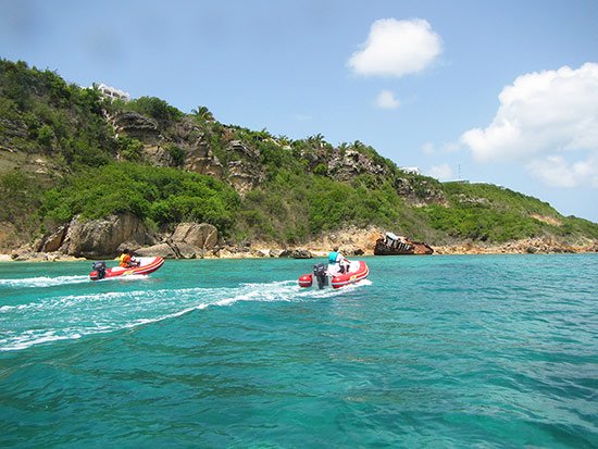 shipwrecks seen from sea