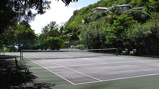 tennis courts at tortola