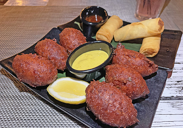 Salt-fish Fritters & Spring Rolls 