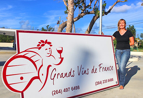 nathalie outside grands vins de france wine boutique