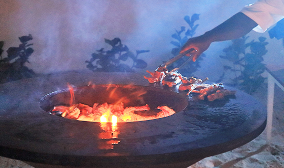 Pork Chops at Beach BBQ Buffet At Belmond Cap Juluca