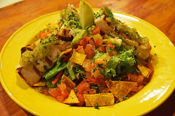 grilled fish salad with mixed greens from picante