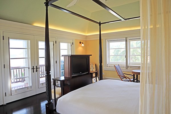 Second floor bedroom in guest house Ananda at Santosha Villa Estate on Long BaySantosha Villa Estate on Long Bay