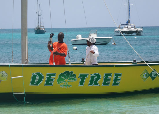 ian carty using the gun on racing boat de tree