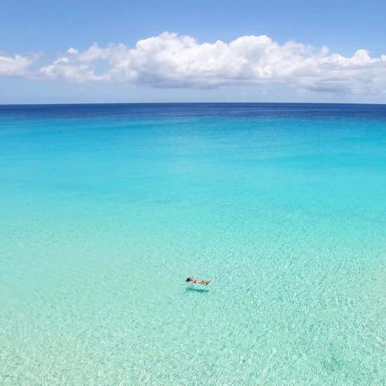 infinite blue waters of meads bay anguilla