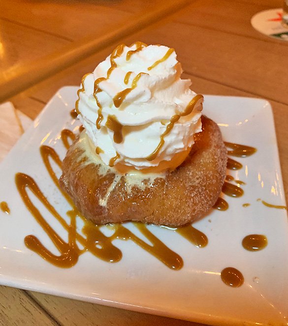 Warm johnny cake sundae at SandBar