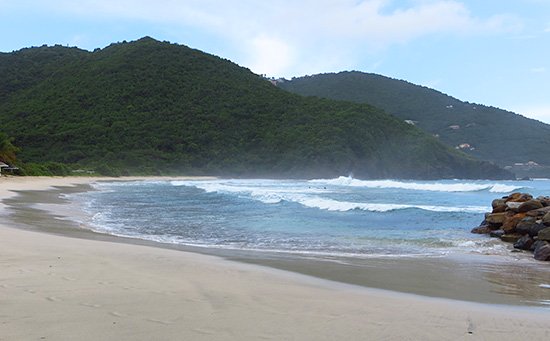 surfing josiah's bay in tortola, bvi