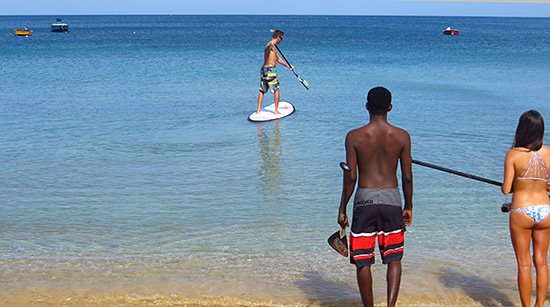 judd demonstrating how to use the sup