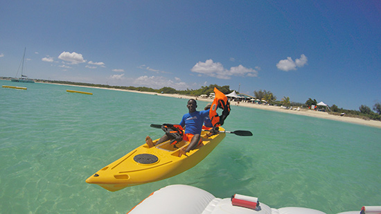 kayak from cove bay beach to the water park