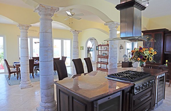 kitchen at villa soleil