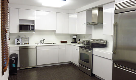 kitchen inside the villa suite at cuisinart