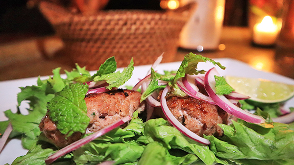 Grilled Lamb Kebab with Flatbread