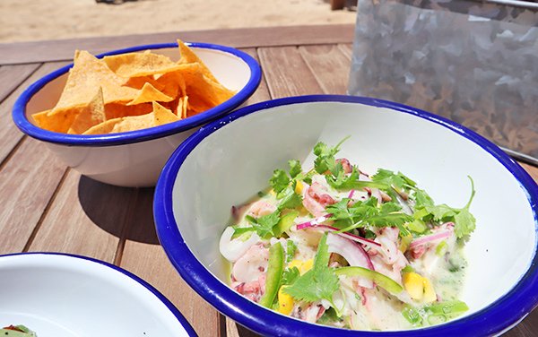 Octopus Ceviche with Tortilla Chips