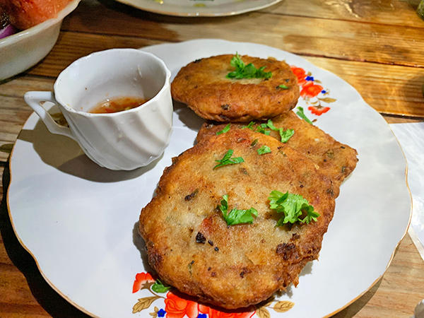 fish fritters at lime keel house 