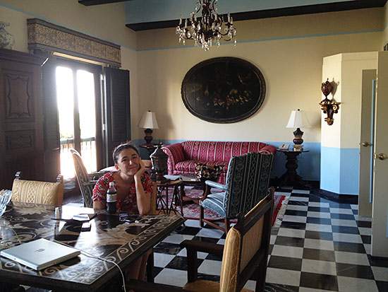 living room at gloria vanderbilt