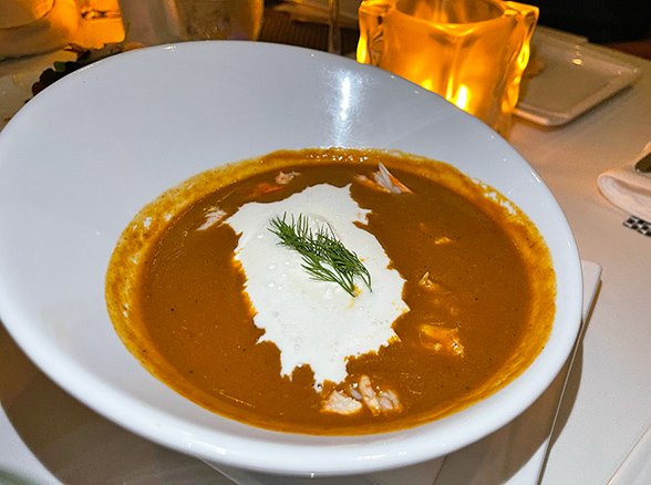 Lobster Bisque at SALT Restaurant & Bar at The Morgan Resort & Spa