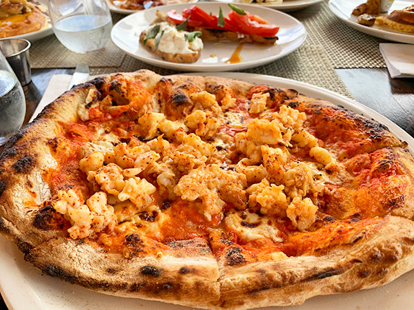 Lobster pizza at ember