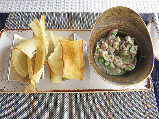 mahi mahi ceviche at malliouhana