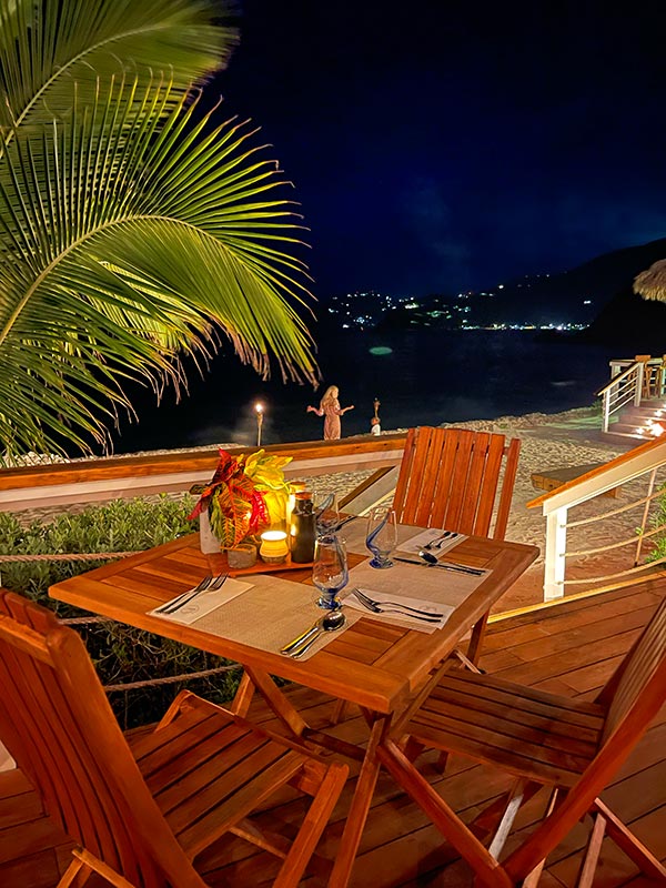 night time at long bay beach resort