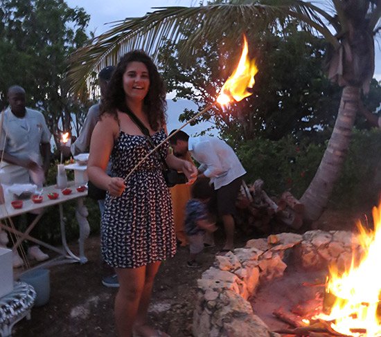 louise's marshmallow catches fire at malliouhana